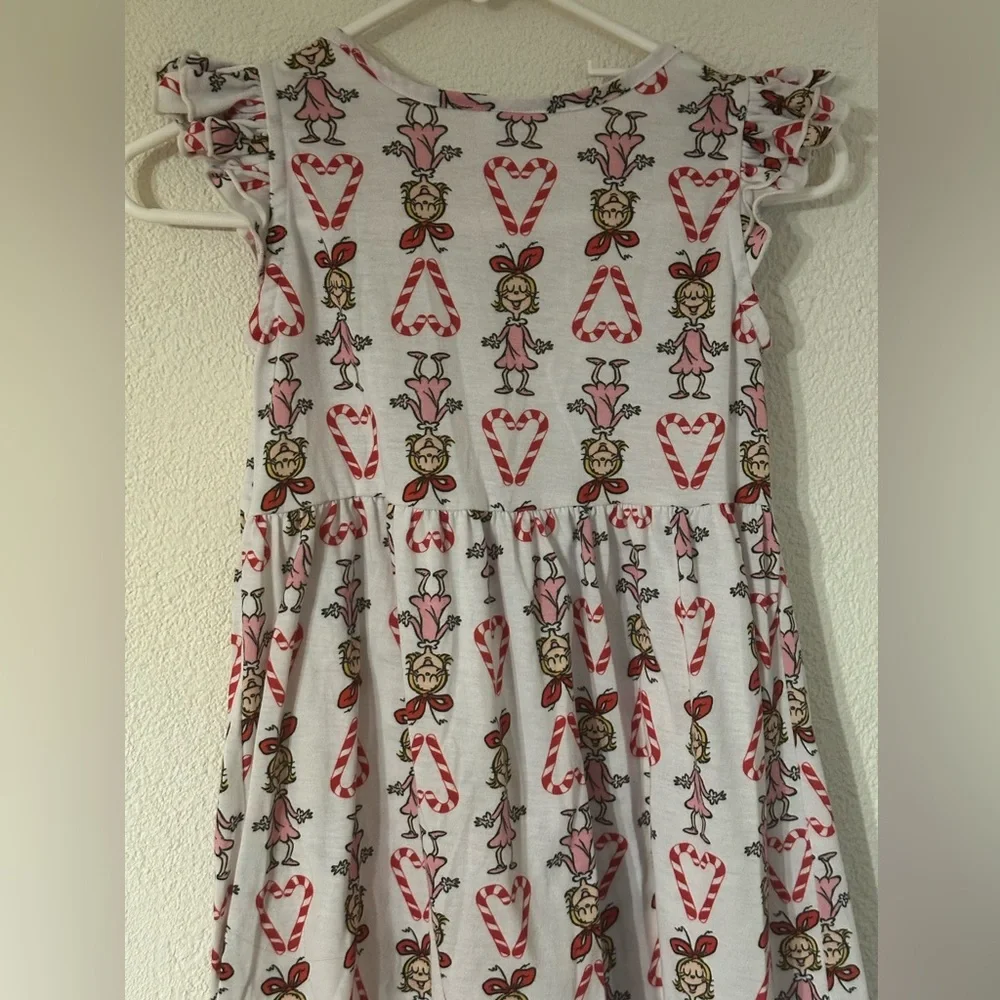 Hanna Andersson Cindy Lou Who Nightgown Girl Grinch Candy Cane Size 8